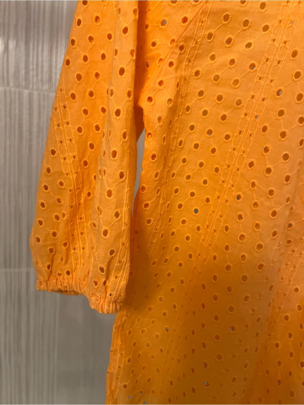 Sanctuary Yellow Eyelet Ruched Front Drawstring Top - Picture 5 of 9
